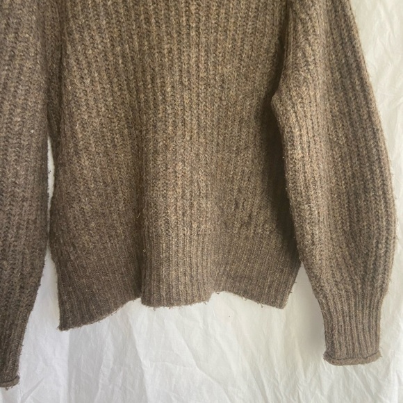 Madewell Loretto Mockneck Sweater Heather Otter Brown Size Small - Picture 7 of 14